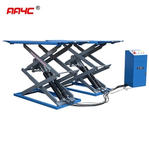 Elevador de tijera de perfil bajo AA4C CE 3,0 T, elevador de tijera superfino, elevador de coche montado en superficie, - Product Image 1