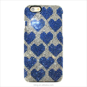 Amor azul <span class=keywords><strong>en</strong></span> forma de corazón de Diamante caso duro de la PC Para <span class=keywords><strong>El</strong></span> Iphone 6 - Product Image 1