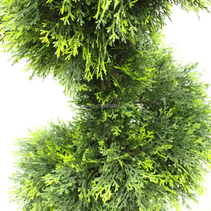 Árvore Espiral de Buxo <span class=keywords><strong>Artificial</strong></span> Cypress Simulation, Planta Verde de Plástico Falso para Espaços Externos, Melhorando Seu Jardim e Pátio - Product Image 3