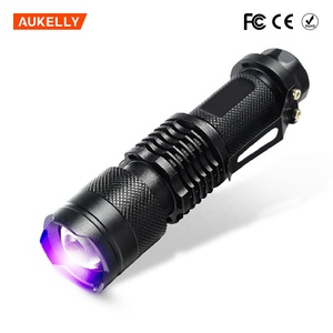 Lampes de poche à lumière UV, violettes, 395 nm, détection de fluorescence, test de détection d'urine d'animaux, lampe torche LED UV, lampe de poche ultraviolette - Product Image 2