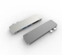 WiWU Sıcak Satış Çok Fonksiyonlu kart okuyucu 2 USB 3.0 Bağlantı Noktalı Tip C 5 in 1 Combo Hub macbook pro Için