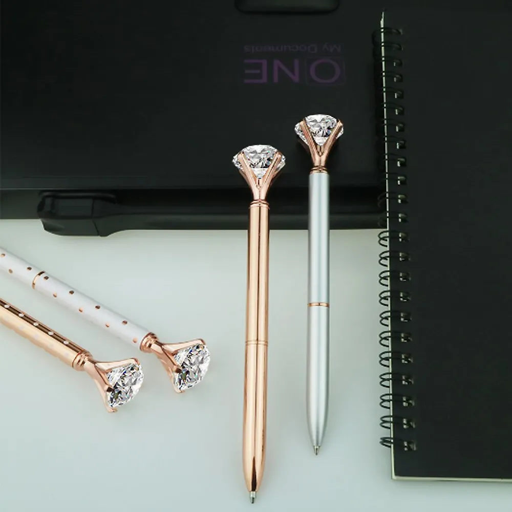 Fabriek Promotionele pennen Diamond Crystal markeerstift Zwart Inkt voor School Kantoor