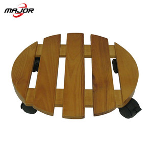 Vier rad hartholz garten pflanze blumentopf basis dolly <span class=keywords><strong>mover</strong></span> warenkorb - Product Image 3