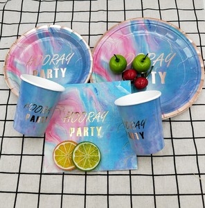New Year's <strong>Eve</strong> <strong>Christmas</strong> American Style Paper <strong>Plates</strong> with Napkins and Cups - Product Image 3