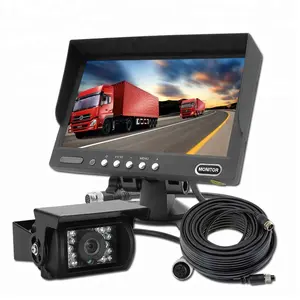 7 Inch Kỹ Thuật Số Xe Monitor Trường Xe Buýt An Ninh Trailer Camera Xe Tải Máy Kéo Phía Sau Xem 24 Volt Đảo Ngược Hệ Thống Camera