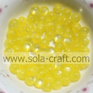 Amarillo chino impresionante 10mm 500 unids cats eye resina acrilico por mayor cristal redondo nigeria cuentas de venta <span class=keywords><strong>online</strong></span> - Product Image 1