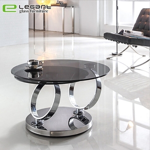 <span class=keywords><strong>Mesa</strong></span> de <span class=keywords><strong>Centro</strong></span> Convertible de Dos Niveles de Vidrio <span class=keywords><strong>Transparente</strong></span> con Base de Acero Inoxidable - Product Image 3