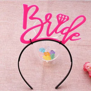 Wedding supplies letter pink bridal crown tiara color rhinestone plastic bride tiara