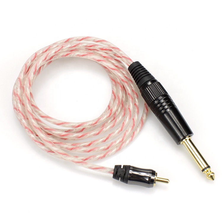 Шнур для тату-клипсы RCA из ТПЭ, шнур для тату-клипса, красный, 1,8 м, 6 футов
