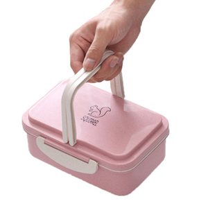 Eco-friendly Three Compartments100% Food Grade Material Wheat Straw <strong>Tiffin</strong> <strong>Lunch</strong> <strong>Box</strong> - Product Image 4