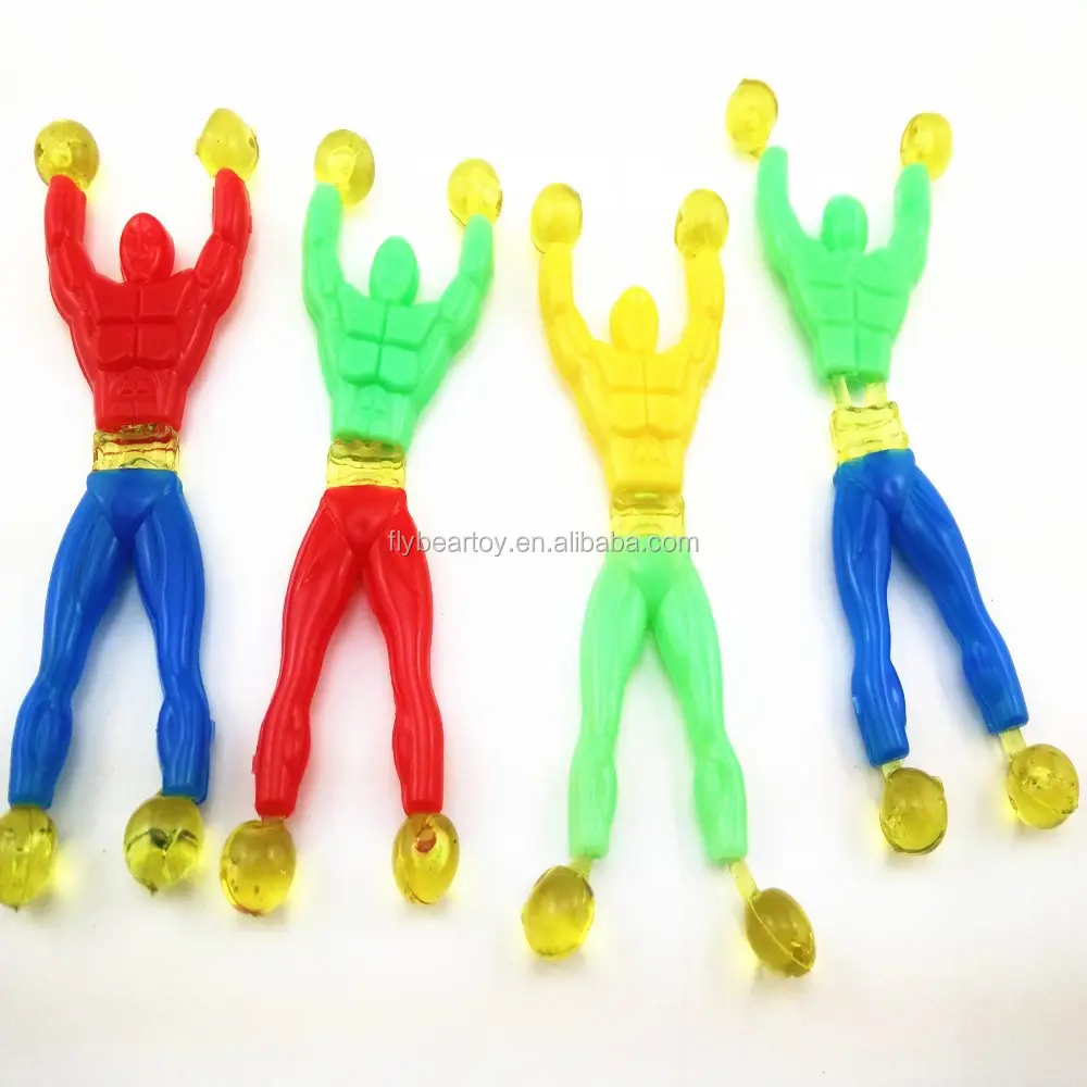TPR promotion sticky stretchy man toy wall crawler animal toy Colorful Sticky Stretchy Wall Climbing Man For Kids Party Toys