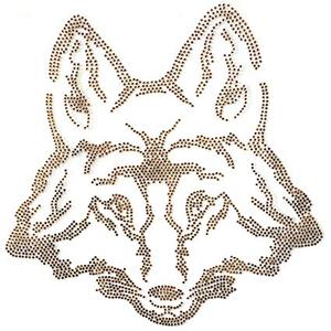 Tùy chỉnh Sói Đầu hình ảnh Rhinestone chuyển in ấn cho T-Shirt thiết kế - Product Image 5