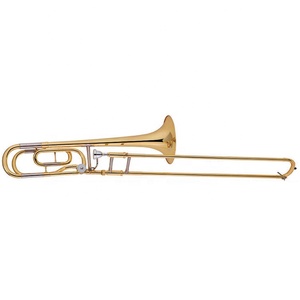 Trombón Tenor en Sib/Fa, Instrumento Musical de Latón, Acabado en Laca Dorada, con Estuche Blando, Gran Venta en China - Product Image 1