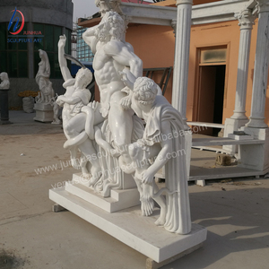 Statue antique grandeur nature en marbre grec de Laocoön et ses fils - Product Image 4
