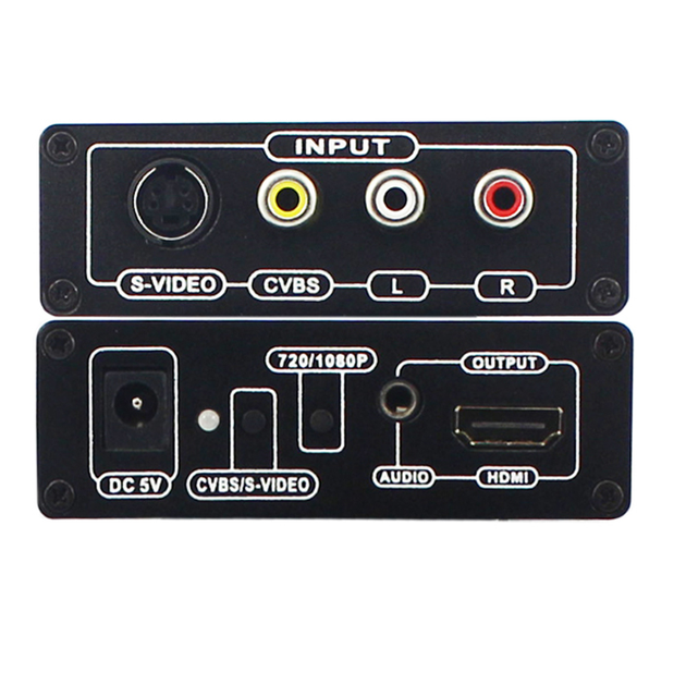 Mini Portable AV to HDMI Converter 1080P  AV2HDMI RCA HDMI Composite CVBS to HDMI Converter