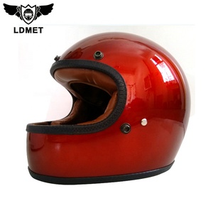 Precio bajo de alta calidad seguridad de genial de la cara llena de la motocicleta bicicleta retro casco - Product Image 4