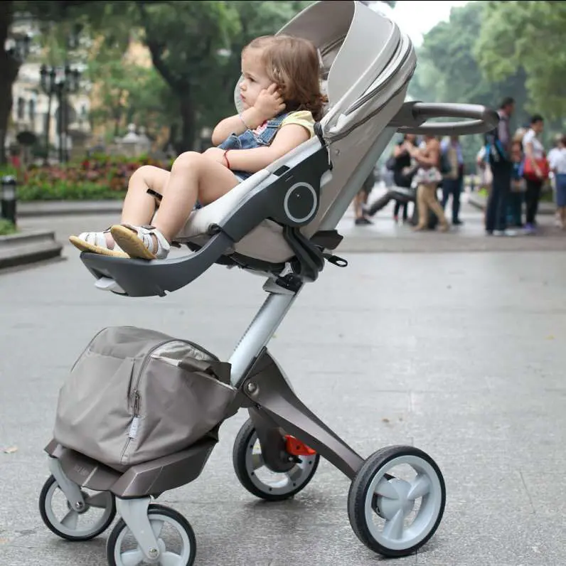 Alüminyum stok bebek arabası 3 in 1 bebek arabası elektrikli lüks arabası bebekler için