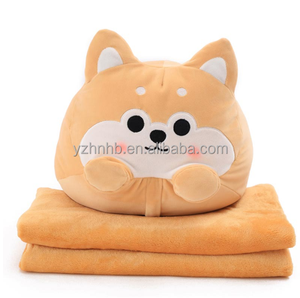 Maßgefertigtes Umweltfreundliches Plüschtier in Hundeform Kissen Tiermatte und Weiche Flanelldecke mit Stressabbau - Product Image 3