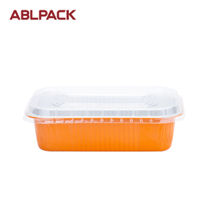 750ML/25Oz ABL PACK เตาอบที่ปลอดภัยอาหารจานด่วนภาชนะบรรจุอาหารอลูมิเนียมถาดฟอยล์ทิ้งที่มีฝาปิด - Product Image 3