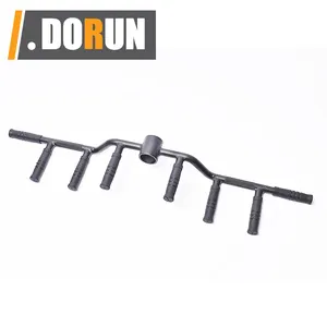 Large Multi-Grip T Bar Row Landmine Attachment - Straight Grip Bent-over Row Handle Fits Standard with Eyelet Hook