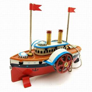 <span class=keywords><strong>Retro</strong></span> Blikken Speelgoed Metalen Schip Model Home Decor Christmas Gift - Product Image 1