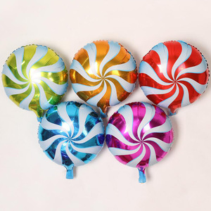 18'' Sweet Candy Lollipop Swirls Peppermint Balloons Candy land Party Wedding Party Decor prop Foil Balloon