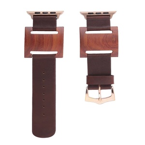 Lujo personalizado pulsera para <span class=keywords><strong>Apple</strong></span> <span class=keywords><strong>Watch</strong></span> <span class=keywords><strong>Sport</strong></span> <span class=keywords><strong>correa</strong></span> de cuero, de madera banda de reloj para iwatch banda de cuero - Product Image 6