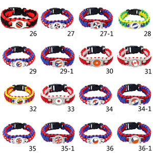 Personnalisé à la main Corde nationale D'afrique Du Sud drapeau bracelet paracorde - Product Image 4