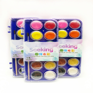 Meilleur <span class=keywords><strong>prix</strong></span> de 12/24/48 couleurs conception personnalisée papeterie emballage <span class=keywords><strong>aquarelle</strong></span> <span class=keywords><strong>peinture</strong></span> étain palette - Product Image 6