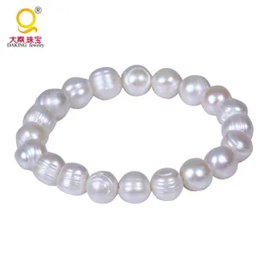 9-10mm braccialetto di perle naturali a forma di patata prezzo economico gioielli di perle