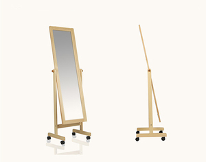150*30cm <strong>Pine</strong> Wood Frame Standing <strong>Mirror</strong> for Dressing Room With Wheels Floor <strong>Mirror</strong> Full Length <strong>Mirror</strong> Miroir Spiegel Espejo - Product Image 3