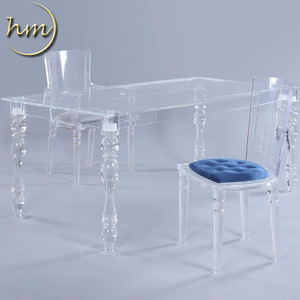 <span class=keywords><strong>Table</strong></span> à manger moderne extensible en acrylique transparent pour usage hôtelier <span class=keywords><strong>HM</strong></span>-T16 - Product Image 1