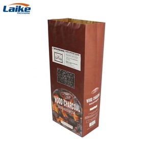 Bolsa de embalaje de carbón de papel Kraft de doble capa con impresión personalizada 4kg <span class=keywords><strong>5kg</strong></span> para briquetas de carbón - Product Image 3