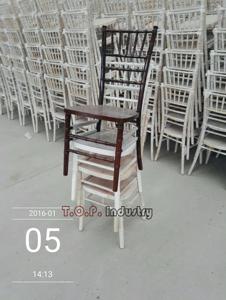 Chiavari <strong>Silver</strong> Solid Wood Durable Stackable <strong>Chair</strong> with Modern Design Oak Finish - Product Image 5