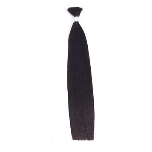 Les meilleurs vendeurs de cheveux gros naturel brut indien droite en vrac humide et onduleux de cheveux humains tressage de chev - Product Image 2