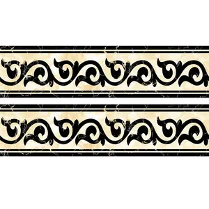 <strong>World</strong> of Floor Tiles Rectangle Black Marble Border Tile - Product Image 1