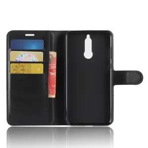 Litchi PU kartlıklı cüzdan Çevir Deri Kılıf Için Huawei Mate 10 Lite/Onur 9i/Nova 2i/Maimang 6