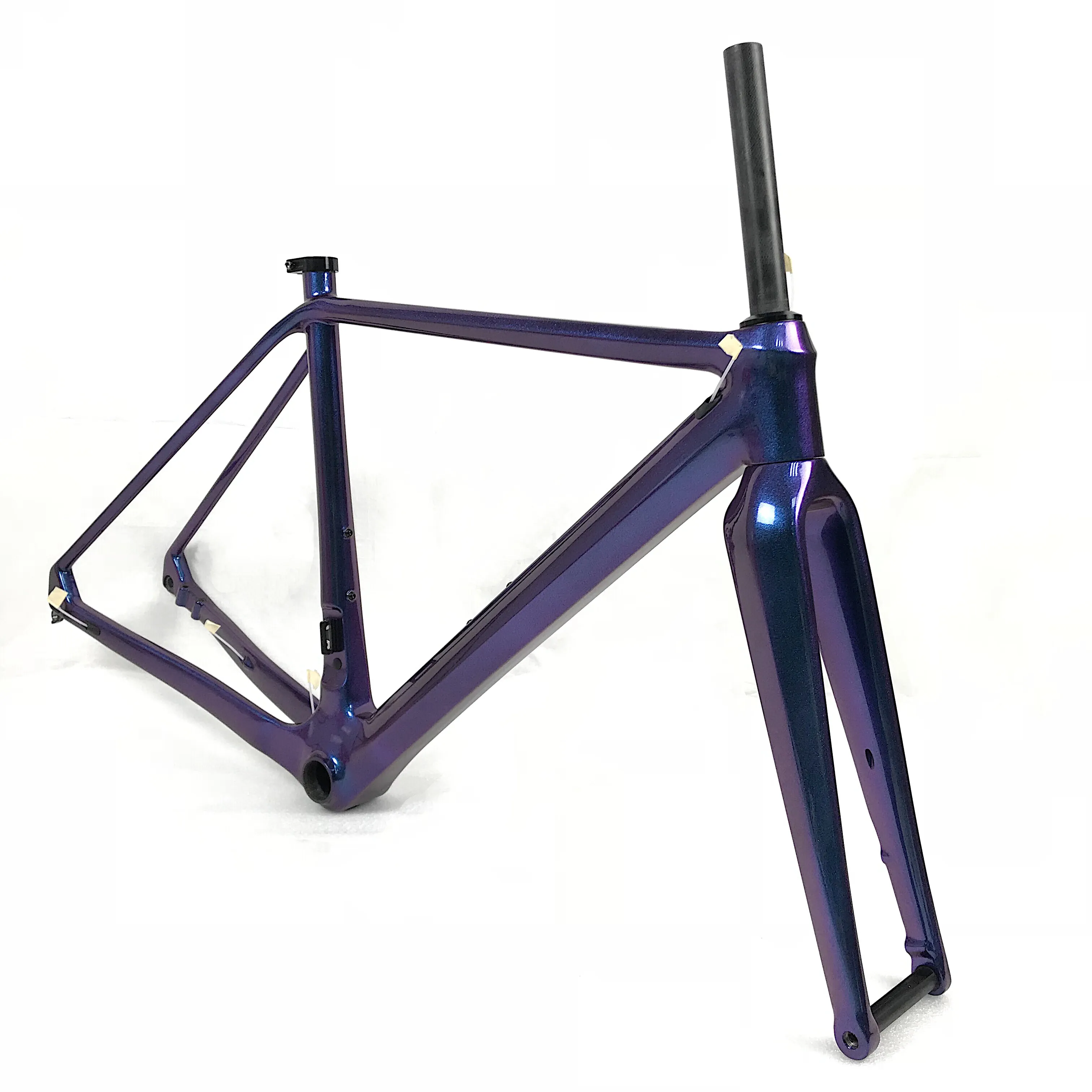 Mooie grind carbon schijfrem fiets frame met kameleon schilderen