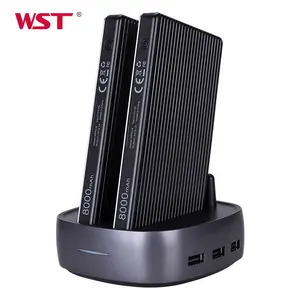 WST 12 месяцев гарантии Multi Мобильная электрическая зарядная станция Power Dock Station 8000 мАч Power Bank