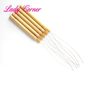 Wholesale price wooden pulling needles nano hair extensions tool