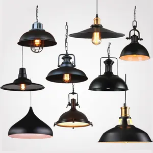 E27 Base Decorativa Del Progettista Dell'annata di Illuminazione Interna In Metallo Industriale Luce Del Pendente Del ferro per il ristorante