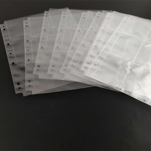 Protections de pages pour cartes à collectionner en PP à chargement par le haut, 9 pochettes, pour album de cartes de jeu - Product Image 1