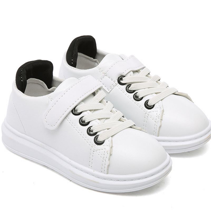 2017 модная классическая Стильная Повседневная белая детская обувь из ПУ