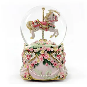 New wedding souvenir gift carousel snow globe