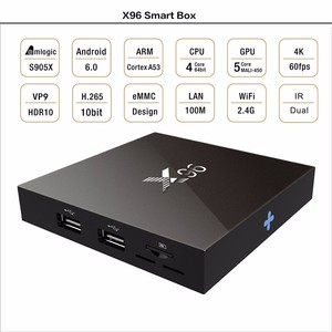 <span class=keywords><strong>X96</strong></span> 2g 16g Android6.0 Marshmal S905X Amlogic Quad Core <span class=keywords><strong>Kodi</strong></span> 16.1 4 K H.265 WiFi con DLNA Streaming Media Player - Product Image 1
