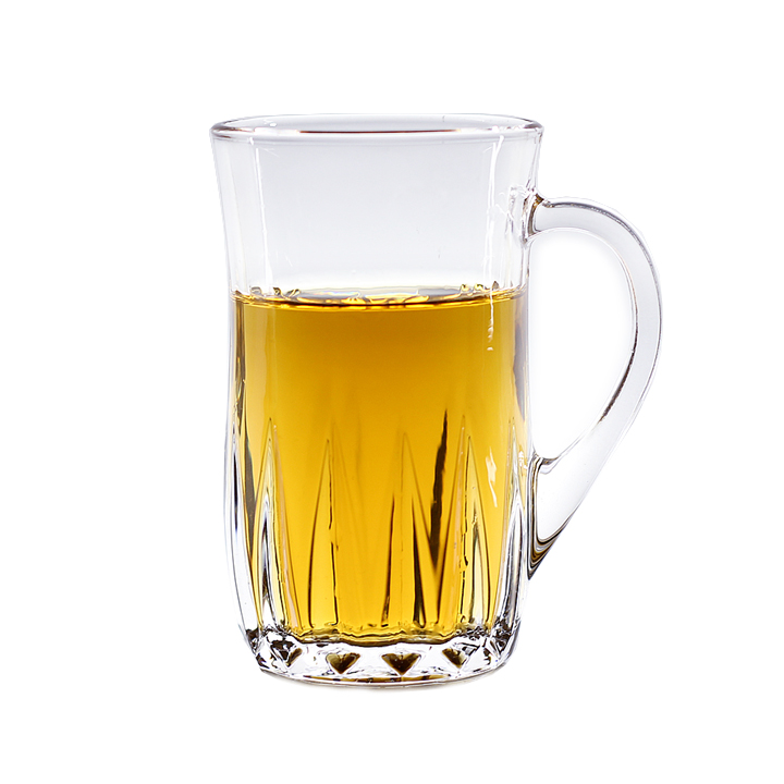 Design custom logo beer glass mug with handlePopular