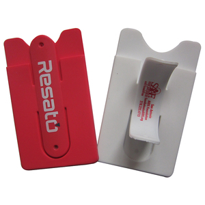 <span class=keywords><strong>Porte</strong></span>-cartes collant en silicone avec logo personnalisé pour téléphone portable - Product Image 1