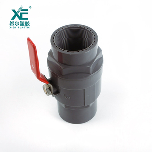 China Supplier <strong>Plastic</strong> Pvc Two Pieces <strong>Ball</strong> <strong>Valve</strong> with Stainless Steel Handle
