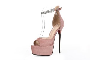 Sandalias de tacón de aguja de alta calidad para mujer, zapatos de plataforma con tacón de aguja galvanizado, cadena de diamantes, sexy, Punta abierta, <span class=keywords><strong>2019</strong></span> - Product Image 2