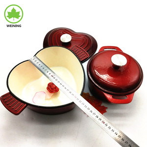 스테인리스 손잡이, Cerise 무쇠 네덜란드 오븐 2.5 quart를 가진 에나멜을 입힌 심장 - Product Image 5